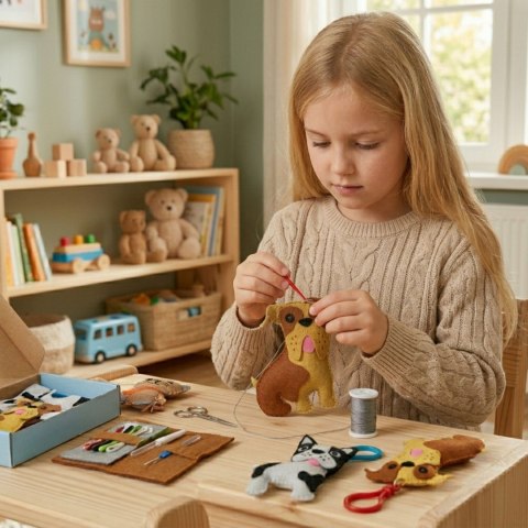 Woopie WOOPIE Zestaw do szycia dla dzieci PIESKI breloczek DIY
