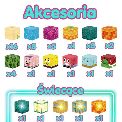 Woopie Woopie Klocki Magnetyczne Kostki 54 el Montessori Ocean Układanka Gra 3D
