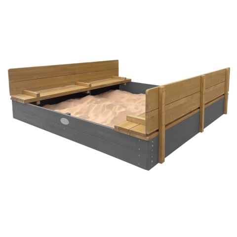 AXI AXI Piaskownica XXL Ella 150x150 z Ławeczkami Szara