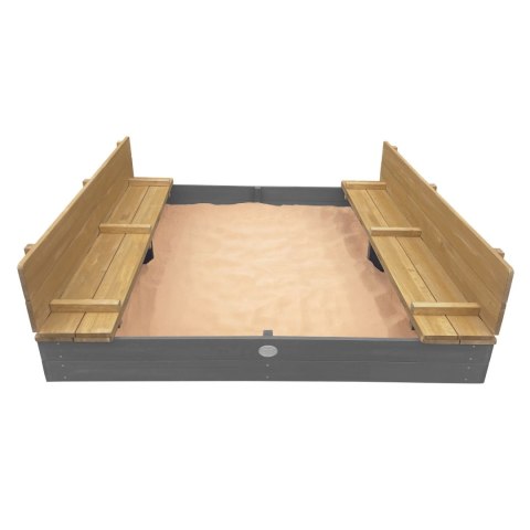 AXI AXI Piaskownica XXL Ella 150x150 z Ławeczkami Szara