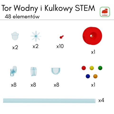 Masterkidz MASTERKIDZ Tor Wodny i Kulkowy STEM 48 ele.