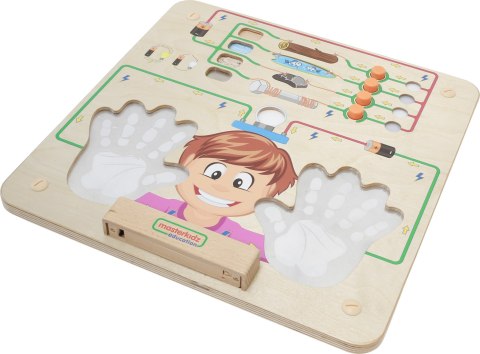 Masterkidz MASTERKIDZ Zestaw Tablic Pociąg 5w1 Tablica Sensoryczna Motoryczna Nauka Zmysłów i Emocji