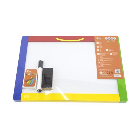 Viga Toys VIGA Drewniana Dwustronna Tablica Magnetyczna Kredowa Akcesoria