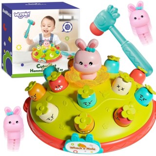 Woopie Baby WOOPIE BABY Interaktywna Gra Zręcznościowa Wbij Marchewke Edukacyjna Uderz Młotkiem w Kreta