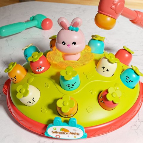 Woopie Baby WOOPIE BABY Interaktywna Gra Zręcznościowa Wbij Marchewke Edukacyjna Uderz Młotkiem w Kreta