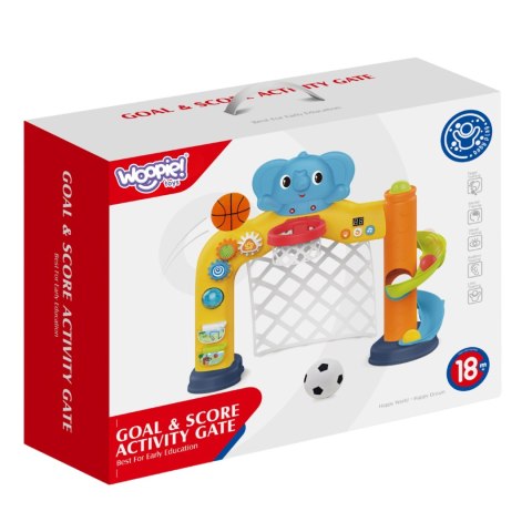 Woopie Baby WOOPIE BABY Interaktywne Centrum Sportowe 2w1: Bramka i Kosz ze Słonikiem