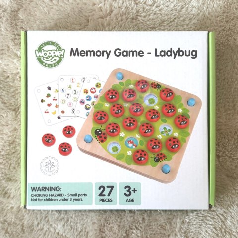 Woopie Let's Go Green WOOPIE GREEN Memory Drewniana Gra Pamięciowa Edukacyjna Układanka Biedronka