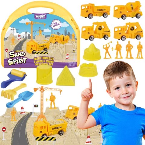 Woopie WOOPIE Magiczny Piasek Kinetyczny Plac Budowy Dźwig Autka