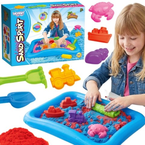 Woopie WOOPIE Magiczny Piasek Kinetyczny Zestaw Basen Foremki 3+