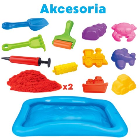 Woopie WOOPIE Magiczny Piasek Kinetyczny Zestaw Basen Foremki 3+