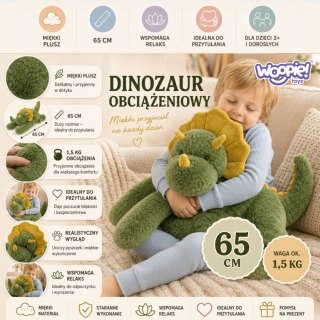 Woopie WOOPIE Pluszak Obciążeniowy Dinozaur Antystresowy Sensoryczny Ciężkomiś Przytulanka 65cm 1500g