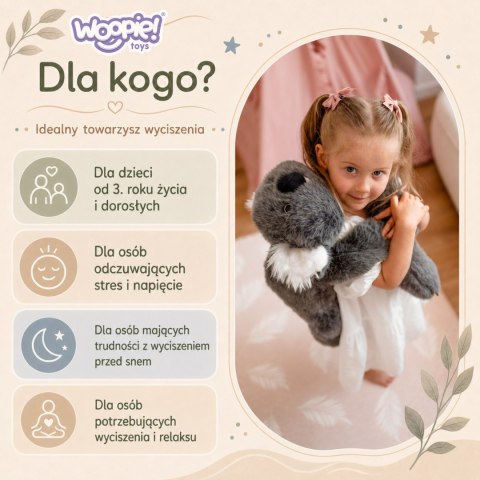 Woopie WOOPIE Pluszak Obciążeniowy Koala Antystresowy Sensoryczny Ciężkomiś Przytulanka 65cm 1500g