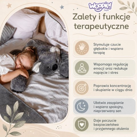 Woopie WOOPIE Pluszak Obciążeniowy Koala Antystresowy Sensoryczny Ciężkomiś Przytulanka 65cm 1500g