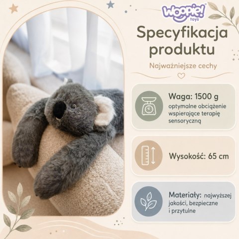 Woopie WOOPIE Pluszak Obciążeniowy Koala Antystresowy Sensoryczny Ciężkomiś Przytulanka 65cm 1500g
