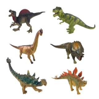 WOOPIE Zestaw Figurek Dinozaurów 6 Sztuk T-Rex