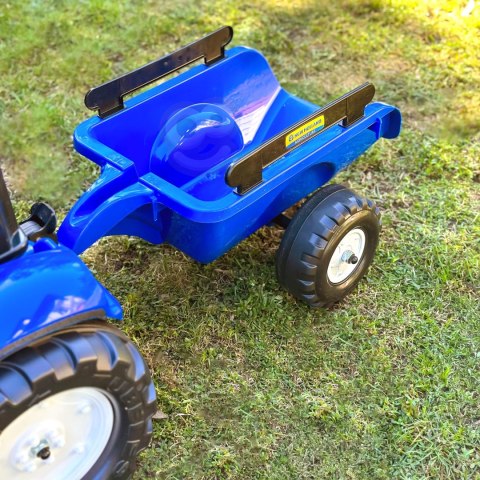 FALK Traktor na Pedały New Holland Duży z Przyczepką + Otwierana Maska od 2 lat